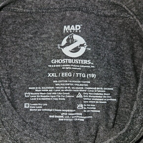 Ghostbusters Gray Tee Juniors Size XXL 19 Mad Engine Columbia Pictures 2022 - Picture 5 of 7